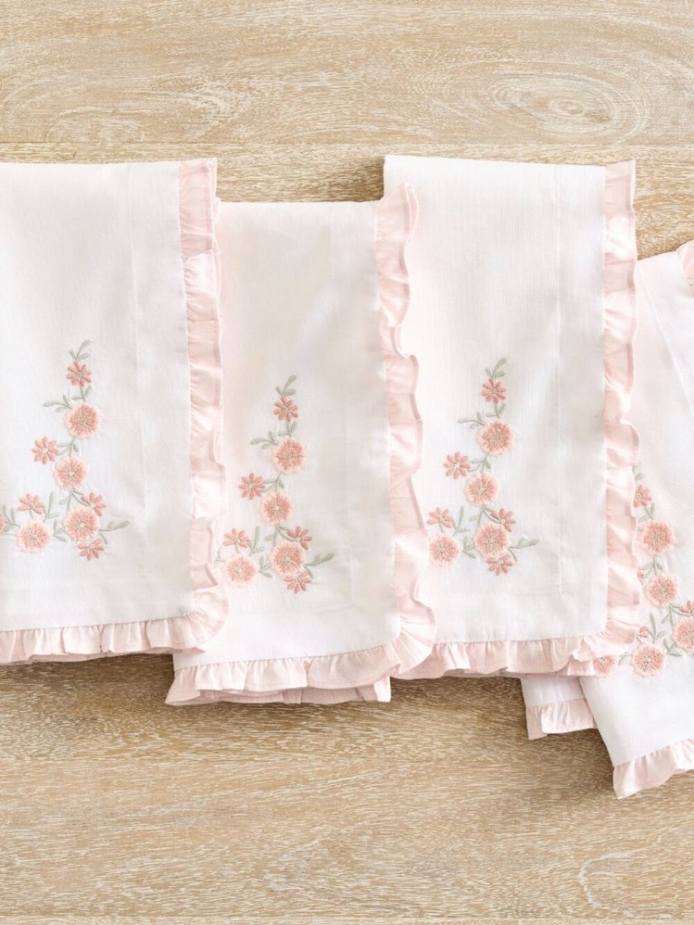 Pottery Barn x LoveShackFancy Floral Embroidered Lace Napkins